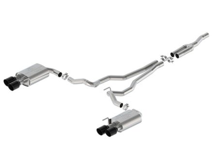 Ford Racing 2024 Mustang 2.3L Extreme Non-Active Cat-Back Exhaust w GT Valance - Black Tip Cheap