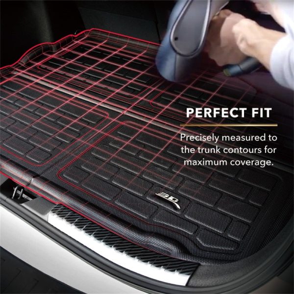 3D MAXpider 21-23 Porsche Taycan   22-24 Audi E-Tron GT Custom Fit Kagu Cargo Liner Mat - Black Hot on Sale