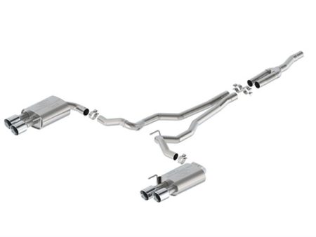 Ford Racing 2024 Mustang 2.3L Touring Non-Active Cat-Back Exhaust w GT Valance - Chrome Tip Online