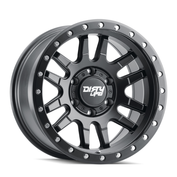 Dirty Life 9309 Canyon Pro 17x9 5x150 BP 0mm Offset 110mm Hub Matte Black Wheel - Beadlock Online Hot Sale