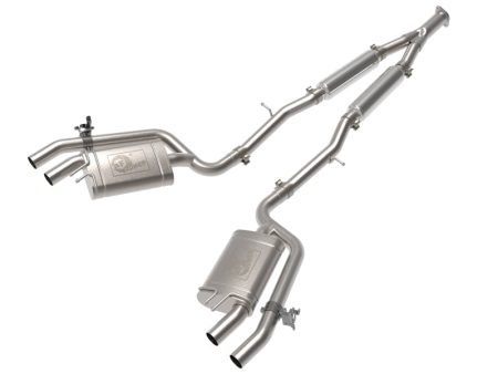 aFe 22-23 Kia Stinger L4-2.5L Turbo Gemini XV 3in to Dual 2-1 2in Cat-Back Exhaust System w  Cut-Out Cheap