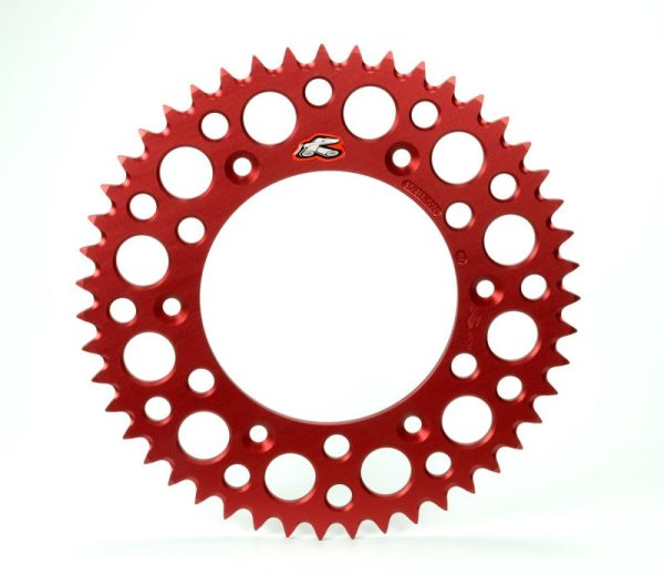 Renthal 96-04 Honda XR 400R Rear Grooved Sprocket - Red 520-47P Teeth Fashion