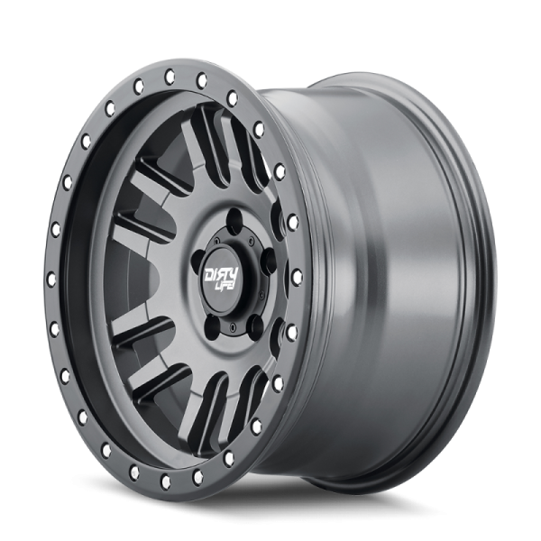 Dirty Life 9309 Canyon Pro 17x9 6x135 BP 0mm Offset 87.1mm Hub Satin Graphite Wheel - Beadlock Sale