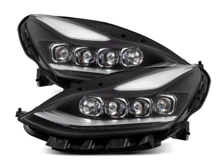 AlphaRex 17-22 Tesla Model 3 20-23 Model Y NOVA-Series LED Proj Headlights Blk w Actv Lgt & Seq.Sig Supply