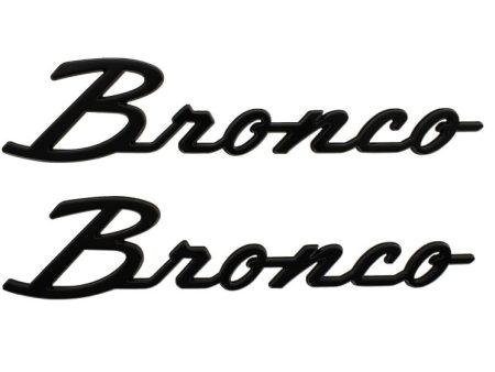 Ford Racing 21-24 Bronco Classic Script Fender Badge Kit - Gloss Black on Sale