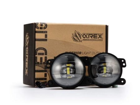 AlphaRex Universal Chrysler Dodge Hummer Jeep DoubleTap Dual Color LED Proj Fog Lights - White Amber Discount