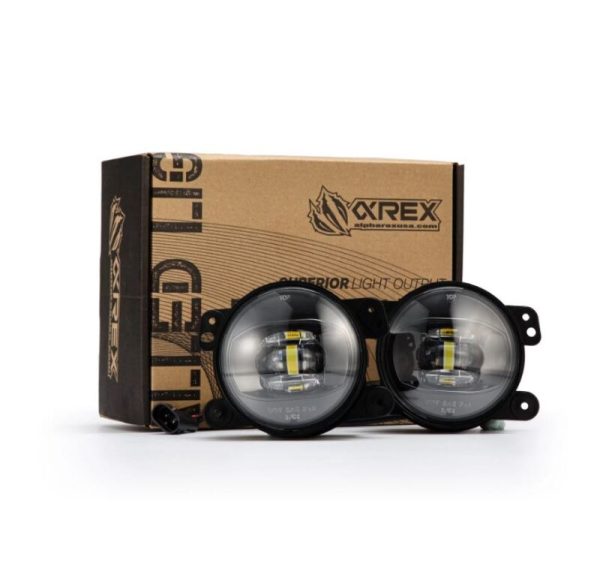 AlphaRex Universal Chrysler Dodge Hummer Jeep DoubleTap Dual Color LED Proj Fog Lights - White Amber Discount