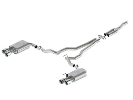 Ford Racing 2024 Mustang 2.3L Sport Non-Active Cat-Back Exhaust w GT Valance - Chrome on Sale