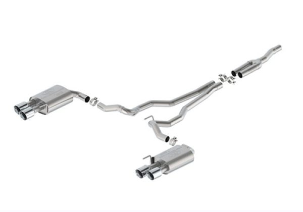 Ford Racing 2024 Mustang 2.3L Sport Non-Active Cat-Back Exhaust w GT Valance - Chrome on Sale