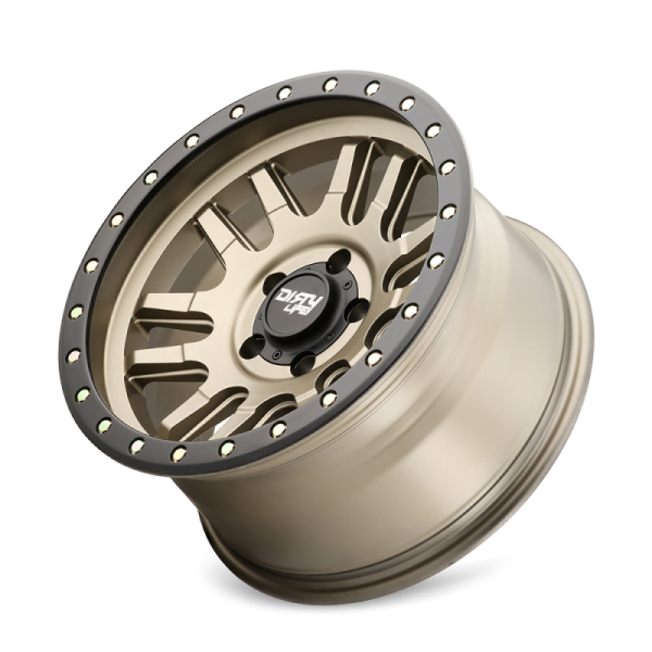 Dirty Life 9309 Canyon Pro 17x9 5x127 BP -12mm Offset 71.5mm Hub Satin Gold Wheel - Beadlock on Sale