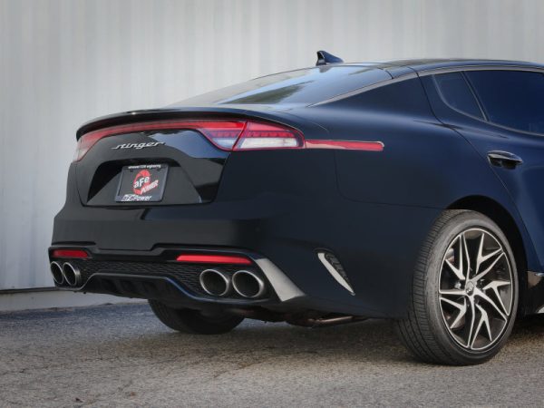 aFe Gemini XV 3in to Dual 2-1 2in 304 SS Cat-Back Exhaust w  Cut-Out 18-21 Kia Stinger L4-2.0L (t) Online