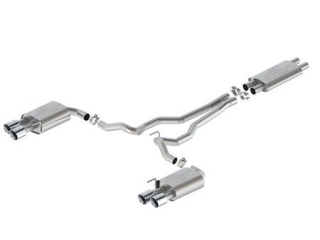 Ford Racing 2024 Mustang 5.0L Touring Non-Active Cat-Back Exhaust w GT Valance - Chrome Tip Online Hot Sale