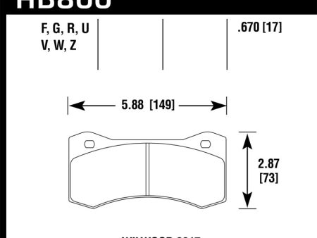 Hawk Wilwood 7420 DTC-60 Race Brake Pads Fashion