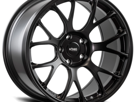 Konig Forged F1M 19X10 5X120 ET25 Satin Black Knurled Bead For Sale