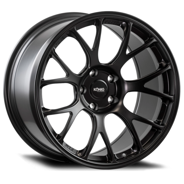 Konig Forged F1M 18X11 5X120 ET44 Satin Black Knurled Bead Sale