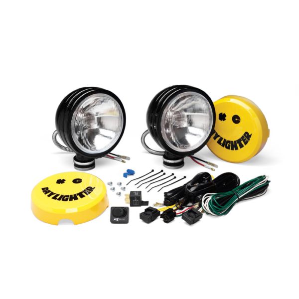 KC HiLiTES Daylighter 6in. Halogen Light 100w Spread Beam (Pair Pack System) - Black SS Online now