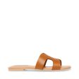 ZARNIA COGNAC LEATHER SANDAL Online Sale