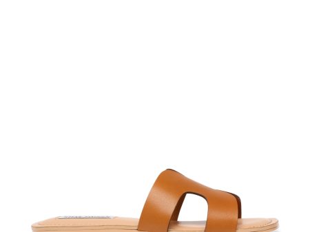 ZARNIA COGNAC LEATHER SANDAL Online Sale