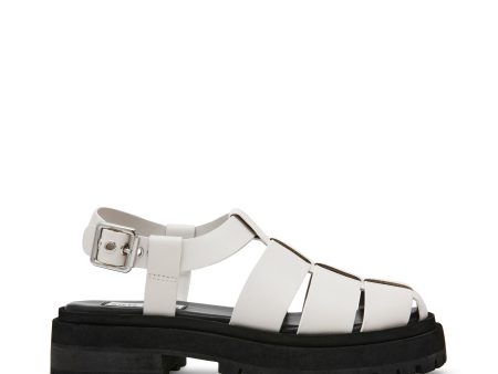 MARKET WHITE ACTION LEATHER SANDAL Hot on Sale