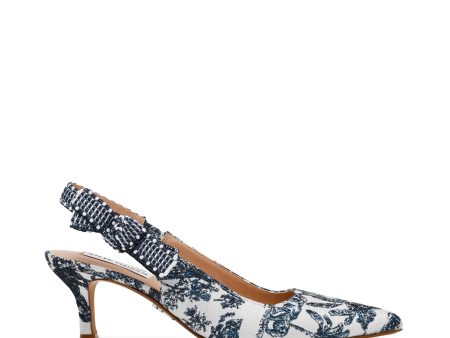 ENSEMBLE BLUE WHITE HEELS For Cheap