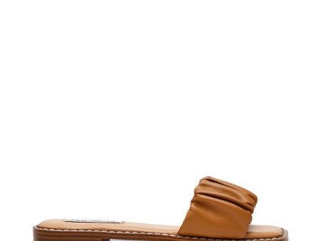 STOCKTON TAN LEATHER SANDALS For Cheap